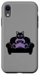 Coque pour iPhone XR Funny Gamer Cat Cool Jeu vidéo Kitty Funny Gaming Cat Meme