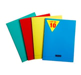 Calligraphe 18291Cpack Lot de 10 Albums Agrafés (une Marque de Clairefontaine) - 24x32 cm - 96 Pages Unies Blanches - Papier 90 g - Couverture Polypro Transparent - Couleurs Aléatoires