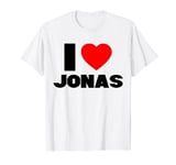 I Love Jonas I Heart Love Jonas Personalized Name T-Shirt