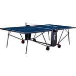 Table de Ping Pong Interieur Deluxe 2800 Bleue Ping Pong de Table Pieds Réglables, Filet Inclus Tennis de Table Cadre Robuste Métal Noir Rangement