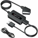 Dolaso - Convertisseur Péritel vers hdmi avec Câbles hdmi et Péritel, Convertisseur Scart vers hdmi, Adaptateur Péritel hdmi Sortie Full hd 720P/