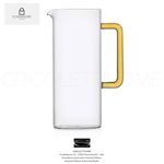 Ichendorf Milano - Tube - Carafe / Cruche Poignée Jaune - 1,2 L - H CM 23