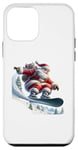 Coque pour iPhone 12 mini Funny Santa Snowboard