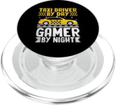 Taxi Driver By Day Gamer By Night Cab Taxis Drivers PopSockets PopGrip for MagSafe