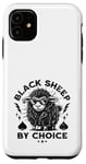 Coque pour iPhone 11 Mouton noir par choix drôle avec inscription sarcastique