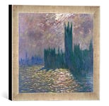 Kunst für Alle 'Image encadrée de Claude Monet Parliament, Reflections on The Thames, 1905, d'art dans Le Cadre de Main de qualité Photos, 30 x 30 cm, Argent Raya