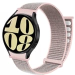 Nylon armbånd No-Gap Samsung Galaxy Watch 6 (44mm) - Pink Sand