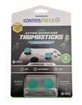 KontrolFreek FPS Freek Lotus Teal/Clear Xbox One Performance Thumbsticks 4 PRONG