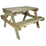 Table de pique-nique pour enfant en bois chinchilla 4 places - Marron