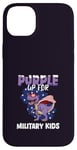 Coque pour iPhone 14 Plus Purple Up For Military Child Military Kids Dinosaure