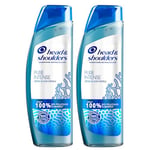 Head & Shoulders Pure Intense Détox Du Cuir Chevelu Shampooing Antipelliculaire 2x250 ml, Aux Minéraux Marins, Pour Cuir Chevelu Gras, Jusqu’à 100 % des pellicules éliminées