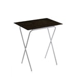 Don Hierro - Table Pliante Avec Plateau Amovible, Petite Table D'appoint Pliante Pour Cuisine, Camping, Terrasse, Jardin, Ada-Wengé