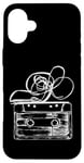 Coque pour iPhone 16 Plus Love Retro Mixtape 80's Blank Cassette Tape Shirt Cadeaux