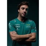 2023 Aston Martin F1-lag T-shirt spanska racerföraren Fernando L