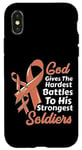 Coque pour iPhone X/XS Le dieu du cancer de l'utérin donne des batailles les plus dures aux soldats les plus forts