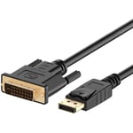 Cable displayport (DP) vers DVI, Plaque Or, 6 pieds