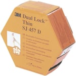 3M SJ 457D Dual Lock Bande auto-agrippante à coller tête de champignon (L x l) 5000 mm x 25 mm translucide 5 m S17603