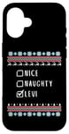 Coque pour iPhone 16 Gentil Coquin Noël Levi Pull Moche