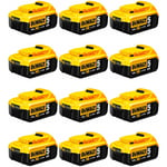 Dewalt - Pack de 12 batteries DCB184P12 (18V - 5,0 Ah)