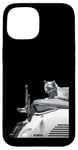 Coque pour iPhone 15 Chat assis sur la moto Hasselblad 501cm 907x et x2d