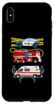 Coque pour iPhone XS Max Voiture de police camion de pompiers ambulance premiers intervenants