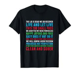 Addiction Recovery Slogans Shirt 12 Step Sayings AA NA T-Shirt