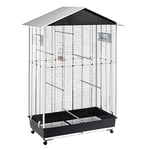 Ferplast Cage à Oiseaux NOTA Volière extérieure pour Oiseaux, Canaris, Pinsons, Perruches Ondulées, Inséparables, en Métal, Accessoires inclus Mangeoires rotatives Perches Roues, 111x66,5xh 167 cm.