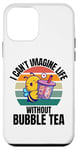 iPhone 12 mini Retro Cute Bee I Can't Imagine Life Without Bubble Tea Case