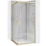 Rea City suihkukaappi 80x80 Brushed Gold