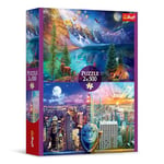 Trefl 2en1 : Excursion en Amérique-2 x 500 pièces-Lot de Deux Puzzles, DIY, Divertissement créatif, pour Adultes et Enfants à partir de 10 Ans, 37500, multicolur