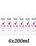 6 x Sure Bright Bouquet Anti-Perspirant Aerosol deodorant for women 48hr 200ml