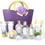 Pamper Gifts for Women-Spa Luxetique Spa Gift Set, 10pcs Lavender Bath Gift Set, Relaxing Bath Set with Bubble Bath, Body Lotion, Hand Cream, Mothers Day Gifts, Mum Birthday Gifts Christmas gifts