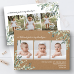 Personalised Photo Thank You Cards Leaf Christening Birthday Thank You Notes x10