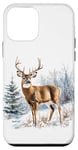 Coque pour iPhone 12 mini Majestic Deer Wildlife Scène d'hiver en plein air Doe Deer Buck