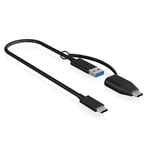 ICY BOX IB-CB033 USB Kabel USB 3.2 Gen 2 (3.1 Gen 2) 0 35 m USB C USB A Schwarz