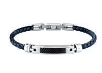 Hommes Bracelet MORELLATO Moody Acier Et Ceinture Bleu SQH61