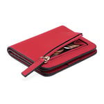 GAEKEAO Portefeuille Femme RFID Blocage Cuir Slim Porte Carte avec Fermeture éclair Poche à Monnaie, Petits Portefeuilles Femmes avec fenêtre d'identification