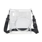 Sac de rangement en cuir PU pour Instax mini 40,étui pour appareil photo instantané,sangle réglable,housse de protection,s de photographie - Type Transparent