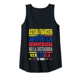 Womens Support Venezuela Flag | Asesora Financiera Apoyo Democracia Tank Top