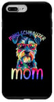 Coque pour iPhone 7 Plus/8 Plus Mini Schnauzer Mom Colorful Pop Art Mini Schnauzer pour femme