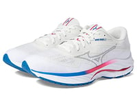 Mizuno Womens Wave Rider 27 Running Shoe, White-Ultimate Grey, 5.5 UK