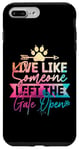 Coque pour iPhone 7 Plus/8 Plus Live Like Someone Left Open the Gate Tie Dye Tenue pour chien