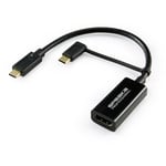 SpeaKa Professional SP-9015340 HDMI Câble adaptateur [1x HDMI femelle - 1x USB-C® mâle] noir blindage par tresse 15.00