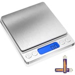 3kg/0.1g Balance de cuisine precision Électronique, inoxydable pese aliment cuisine avec affichage LCD et fonction tare, pesée des aliments pour la