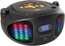 mini chaine hifi Radio Lecteur CD MP3 USB avec LED noir