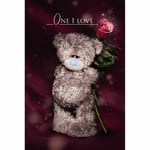 Me to You Bear One I Love Holding Rose 3D Valentine's Day Greeting Card New Open