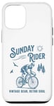 Coque pour iPhone 12/12 Pro Vélo rétro pour cycliste Sunday Ride Club Racing