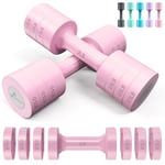 Adjustable Dumbbells Hand Weights Set: Sportneer 1 Pair 0.9-4.5KG (0.9-2.3KG) Fast Adjust Dumbbell Weight 6 In 1 Free Weights Barbells For Women Men Home Gym Workout Exercise Strength Training