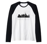 Exploring Americas Heartbeat Montauk Montaukett Raglan Baseball Tee