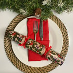 Luxury Christmas Holly Crackers | Festive Traditional Party Table Decoration x 6